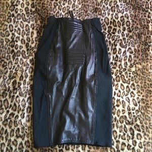 Corset Black Leather Jean Paul Gaultier Skirt